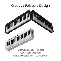 Explorez la musique en déplacement avec le piano pliable BX-20 - 88 touches, portabilité ultime pour les musiciens en déplacement