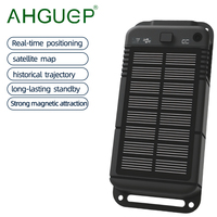 AHGUEP Traqueur GPS de voiture 4G LTE avec Mounting-IP65 magnétique étanche, suivi de véhicule en temps réel, charge solaire