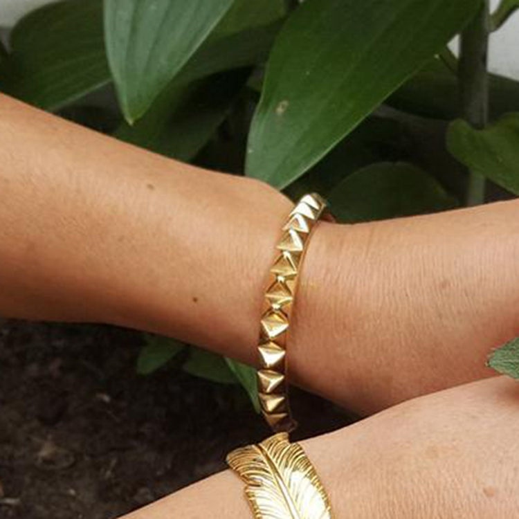 Bracelet Femme Fantaisie en Acier Inoxydable doré - avec ces petites f