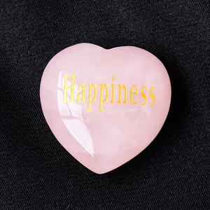 Cœur en quartz rose, cristal gravé avec la <span class=keywords><strong>parole</strong></span> « Love », petite pierre <span class=keywords><strong>de</strong></span> poche roulée, collection <span class=keywords><strong>de</strong></span> cristaux - Product Image 5