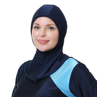 Ensemble de maillot de bain burkini pour femmes musulmanes, taille plus, rayé, manches longues, avec logo sur le devant, personnalisé, 3XL-8XL