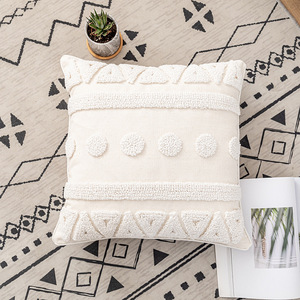 Modern Simple Nordic Wind Tufted <strong>Cushion</strong> Cover 18x18 Square Geometric Three-dimensional Pillow Cover for Bedroom B&amp;B <strong>Box</strong> - Product Image 3