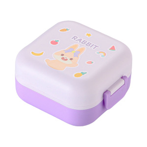 กล่องข้าวเด็กแบบสองชั้น 4 ช่อง ขนาด 1150 มล. ปลอดสาร BPA ลายการ์ตูน พร้อมหูหิ้ว ป้องกันการรั่วซึม ใช้กับ<span class=keywords><strong>ไมโครเวฟ</strong></span>ได้ เหมาะสำหรับใส่ไปโรงเรียน - Product Image 5