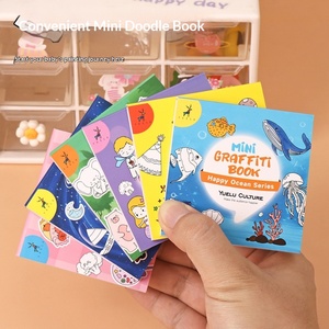 Libro <span class=keywords><strong>da</strong></span> <span class=keywords><strong>colorare</strong></span> in stile cartone animato, pratico e in formato mini, per bambini; Pagine adesive per disegno e apprendimento precoce; Acquerello - Product Image 3