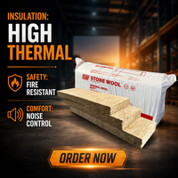 Isolation thermique en laine de roche de haute qualité, épaisseur 3 pouces, NRC 1.05, ASTM C432, résistance au feu et à la sonorisation, pour l'Amérique du Nord