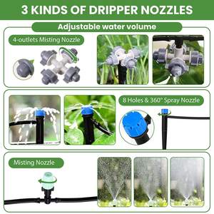 Sistema de Riego por Goteo de 40m/20m, Tubería de PVC/ABS, Aspersores, Goteros, Kit de Riego para Jardín Exterior - Product Image 3