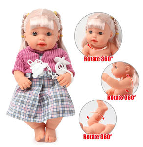 30.5Cm Grands Yeux Bébé <span class=keywords><strong>Reborn</strong></span> Sons Éducation Filles Jouet 12 Pouces Silicone Souple Réaliste Jumeaux DIY Poupées - Product Image 2