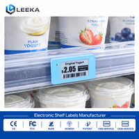 Электронный ценник LEEKA 2.13 дюйма с E-paper дисплеем, BWR, BLE 5.0 и настраиваемым шаблоном для розничных магазинов (OEM/ODM)