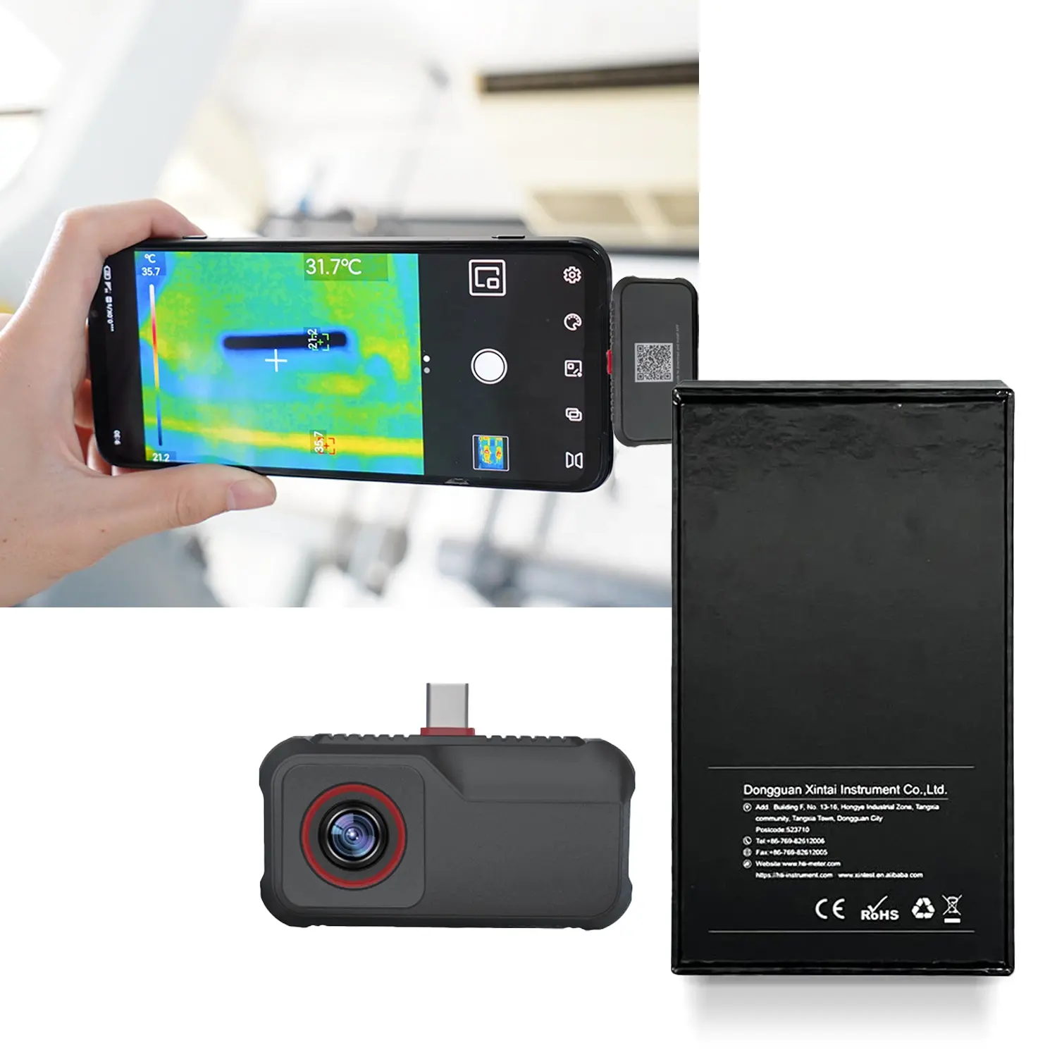 Android điện thoại thông minh sử dụng thermographic Vision IR Red hình ảnh nhiệt điện thoại di động hồng ngoại Camera nhiệt cho điện thoại di động