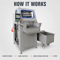 Machine commerciale d'injection de saumure pour viande, pour ligne de marinage de volailles et de poissons en usine de transformation alimentaire