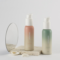 Ensembles d'emballages de cosmétiques de luxe modernes vides en verre opale dégradé de 30ml avec pompe Ensemble de soins de la peau Bouteille de lotion pour le visage