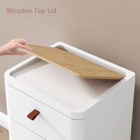 Armoire de rangement en plastique blanche de style japonais moderne à 3 tiroirs avec design modulable