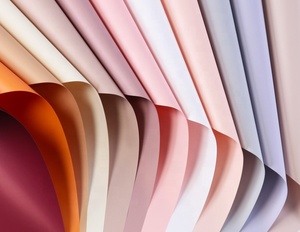 Cao cấp hai màu <span class=keywords><strong>ouya</strong></span> giấy bó hoa gói 20 tờ màu tinh khiết Pe Hai Mặt không thấm nước Hộp quà tặng bao bì - Product Image 5