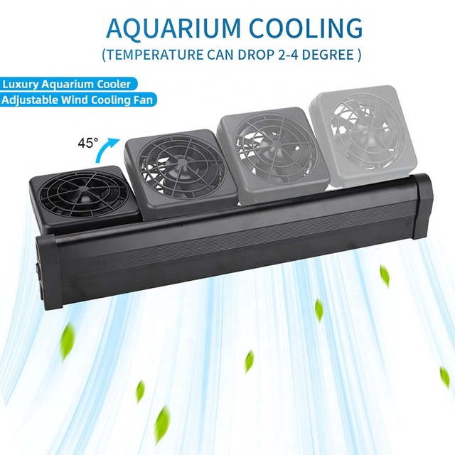 Silent External Powerful Adjustable Aquarium Cooler Heat Dissipation 5 Speed Fish Tank Wind Cooling Fan