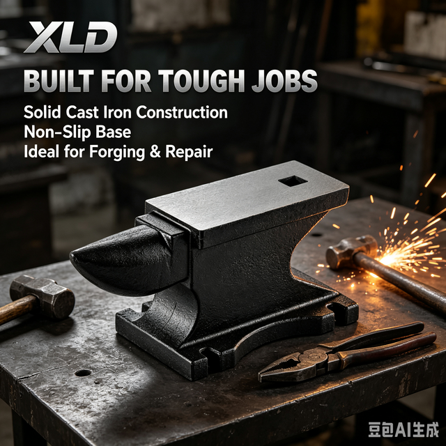 High Hardness Industrial Grade Steel Anvil 10 1/2in Face Plate 5in Width 7 1/2in Horn Length New Design Blacksmith Tools 1 Year