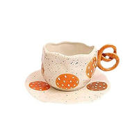 Ensemble de vaisselle haut de gamme en céramique créative : Tasse à café 3D, Assiette, Bol, Contenant alimentaire pour boulangerie, pain, croissant, toast