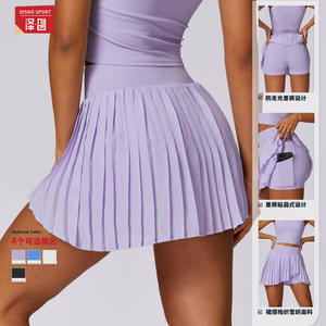 Shorts plissés pour femmes Disko Sport, séchage rapide, taille haute, shorts de sport athlétiques, couleur unie, vêtements de sport pour femmes - Product Image 2