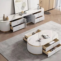 Prix de Gros : Ensemble de Meubles de Salon Cadre en Bois, Meubles Modernes Luxe TV et Table Basse à Vendre