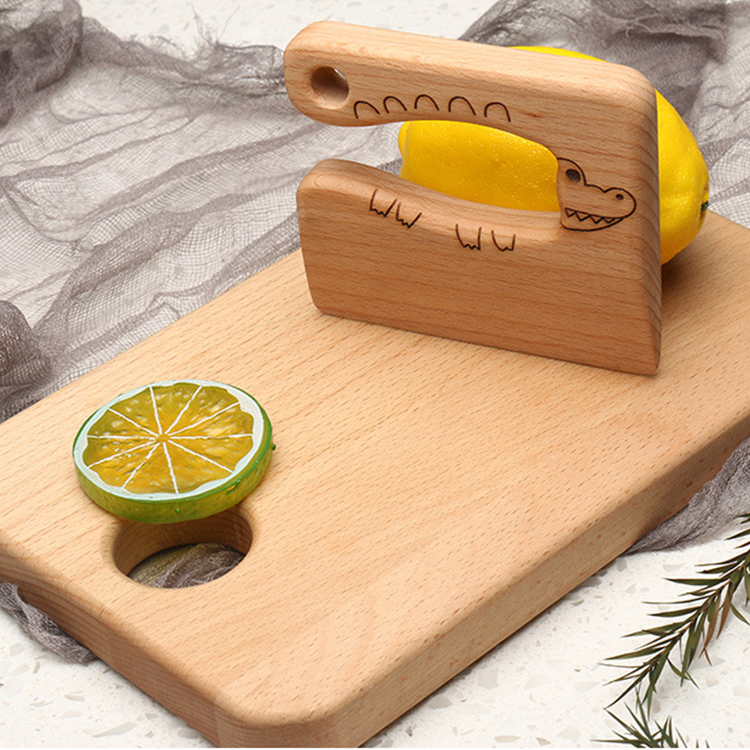 Деревянные игрушки Монтессори для раннего развития безопасный Деревянный Нож для детей Детский кухонный набор игрушечный нож для резки фруктов