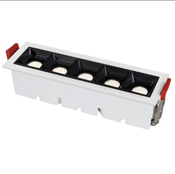 AC110V AC220V 20W LED Ceiling Spotlight Linear Downlight White Black Housing With 5 Head Daylight Warm White for Apartments