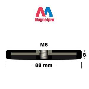 Magnetpro Aimants caoutchoutés puissants Base de montage magnétique antidérapante pour bandes lumineuses et miroirs supplémentaires pour une utilisation en extérieur - Product Image 2