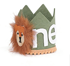 Chapeau en feutre couronne de lion DAMAI pour fête d'anniversaire sur le thème de la jungle Wild One, accessoires photo pour garçons, fournitures de décoration pour fête d'anniversaire animale - Product Image 2