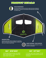 Ensemble de planche hydrofoil gonflable unisexe Entroffy Ocean Water Sports Drop Stitch pour le surf et le kite