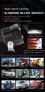 Feu antibrouillard LED 40w 8000lm <span class=keywords><strong>Mini</strong></span> projecteur lentille phare 4x4 LED lampe de conduite led lampe de travail pour <span class=keywords><strong>jeep</strong></span>. Tout-terrain, voitures <span class=keywords><strong>2022</strong></span> populaire - Product Image 6