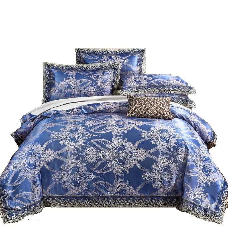 Factory Direct Wholesale Bedsheet Duvet Cover Hotel Quilt Cover Lace Jacquard Bedding Set Duvet Cover Set
