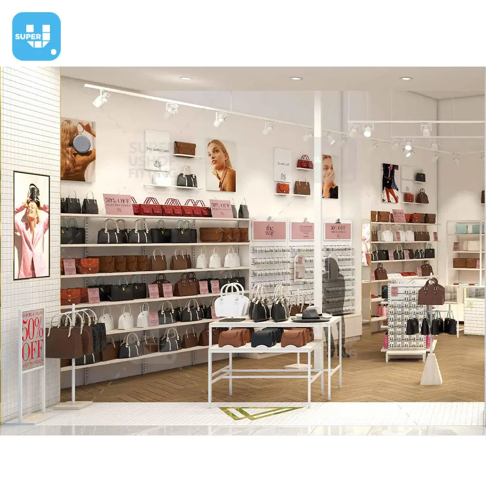 Luxus Handtasche Shop Innen architektur Custom Retail Store Boutique Möbel Display