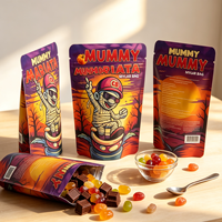 Sachets Doypack en plastique personnalisés 3,5g 7g 14g, anti-odeur, en Mylar, avec fermeture éclair refermable pour l'emballage de snacks, tabac et bonbons