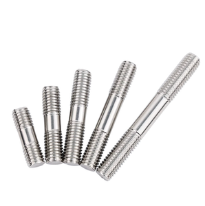 Barra Roscada e Parafuso de Aço Inoxidável 304 M10-M20 com Cabeça Dupla, Haste de Conexão Estendida com Acabamento Leve e Arruela - Product Image 2