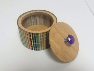 Caja Redonda de Madera para Almacenamiento de Cosméticos, Caja de Pan con Tapa, Cajas y Contenedores de Almacenamiento para Uso Doméstico, Regalos Promocionales - Product Image 3