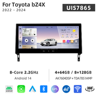 Radio Stereo Mobil Android 14 12,3 Inci 8+128GB untuk Toyota BZ4X 2022+ Wireless Carplay Android Auto 4G LTE WiFi GPS Pemutar Video