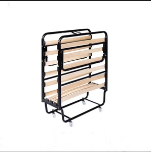 Dễ Dàng Di Động Tiết Kiệm Không Gian Gấp Khung Giường Kim Loại Khung Nệm Giường - Product Image 2