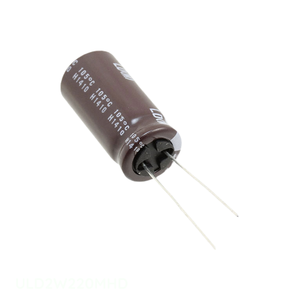 ตัวเก็บประจุ ULD2W220MHD 22 uF 20% 450V ตัวเก็บประจุแบบมีรูผ่านทางรัศมี22 uF - Product Image 1