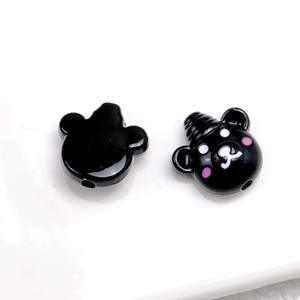 Sombreros de colores Oso Pintura Aleación Cuentas perforadas Pulseras Diy Accesorios de joyería Cuentas de metal Oso lindo - Product Image 6