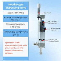 Valve de distribution pneumatique à aiguille, haute précision, anti-goutte, pour colle UV/silicone/époxy, montage robotisé 1/2/3/4 axes, directement de l'usine
