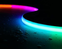 Bande lumineuse néon RGBCCT cinq couleurs en silicone étanche, effet cheval au galop, 1428 LED, 15mm