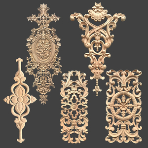 مزخرف وخشب مطاطي منحوت للمطبخ وغرفة المعيشة والمكتب والمنزل والفندق وخزانة الطعام والديكور للاستخدام المنزلي - Product Image 4