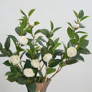 Fleurs artificielles de camélia <span class=keywords><strong>japonica</strong></span> faites à la main en gros pour la décoration intérieure de festivals - Product Image 5
