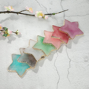 Vàng lưỡi ngũ giác sao Shaped ABS nhựa 8.5x8.5cm Bảng hiển thị cho mặc Nail <span class=keywords><strong>tip</strong></span> Bracket Nail nghệ thuật chuyên nghiệp màu sắc - Product Image 2