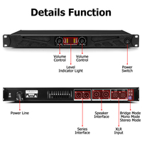 Amplificateur de puissance numérique professionnel BG2.6 de classe D 600W 2 canaux 1U