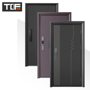 Bangladesh Crown Design Une <span class=keywords><strong>porte</strong></span> et demie <span class=keywords><strong>Porte</strong></span> en acier de sécurité insonorisée résistante à l'eau pour entrée extérieure - Product Image 1