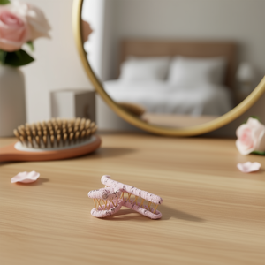 Pince à cheveux en forme de lettre S enveloppée de tissu, 10 cm, accessoire pour cheveux pour femmes - Product Image 3