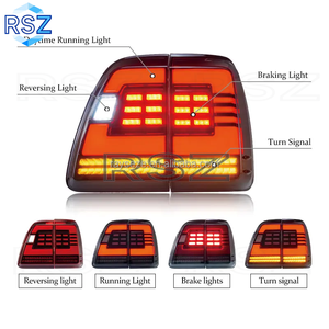 RAYSEZE <span class=keywords><strong>LX</strong></span> para Lexus 1998 2006 LX470, 3 lentes modificados, faro delantero alto bajo de haz, actualización de Faro, lámpara trasera, luz de freno roja - Product Image 3