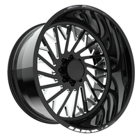 SL 26X12 20X10 30X14 24X12 28X16 Velg Truk Tempa Poles Khusus Model Deep Dish dengan 8X165.1 8X180 untuk RAM 2500 Silverado 2500HD
