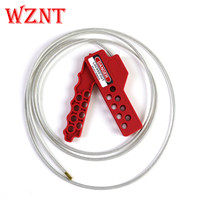 Dispositif de verrouillage de sécurité rouge OEM WZNT NTC08-1, valve de verrouillage de câble à 8 trous avec déverrouillage par clé, certifié CE pour la sécurité industrielle
