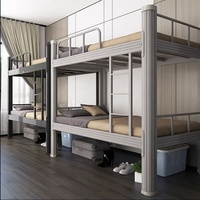 Lits Superposés Métalliques de Dortoir Personnalisés de Haute Qualité en Promotion, Lits Jumeaux Robustes pour École, Lits Mezzanines et Lits Triples pour Adultes