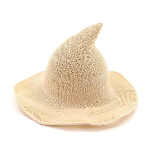 PARTYMENT Sombrero de bruja puntiagudo de algodón sólido para adultos, accesorios de cosplay para mujer para festivales de <span class=keywords><strong>Halloween</strong></span> - Product Image 4